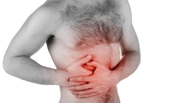 pain in internal organs radiating to the lower back